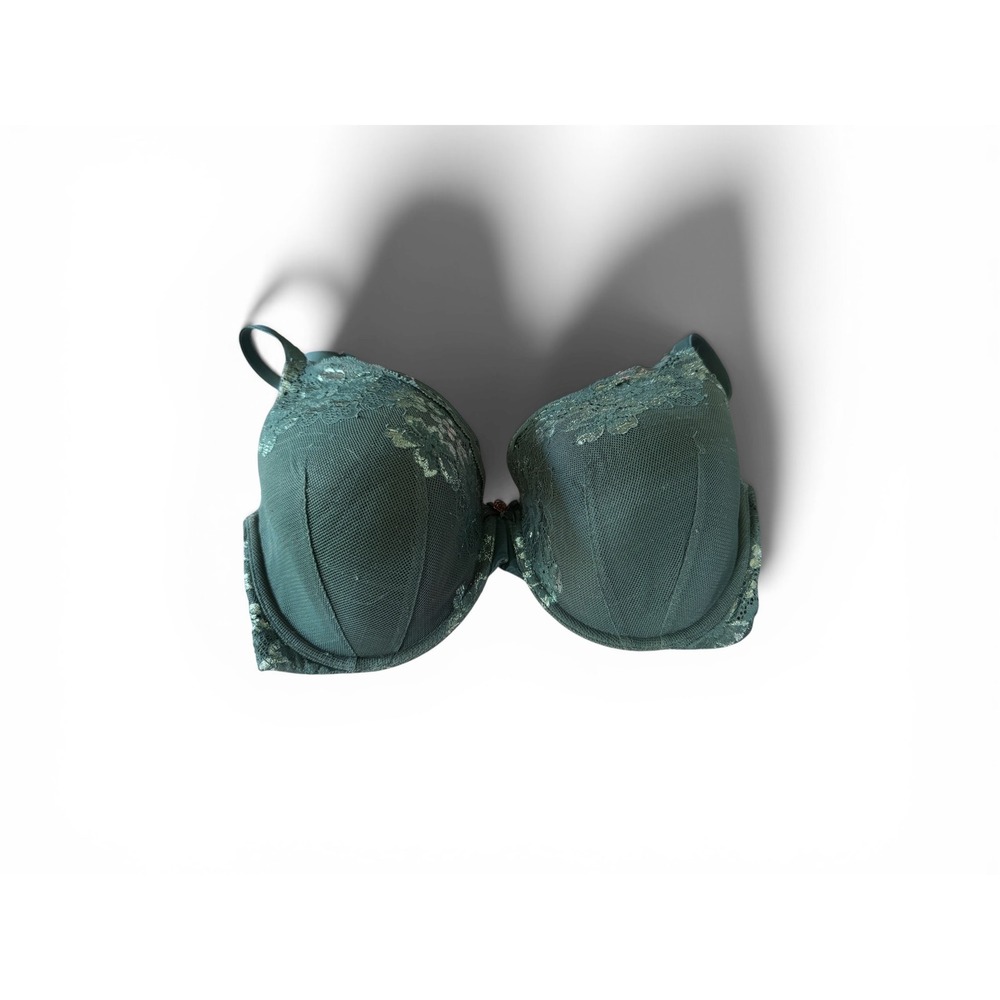 Victoria's Secret Body By‎ Victoria Lined Perfect Coverage Lace Bra Teal Green